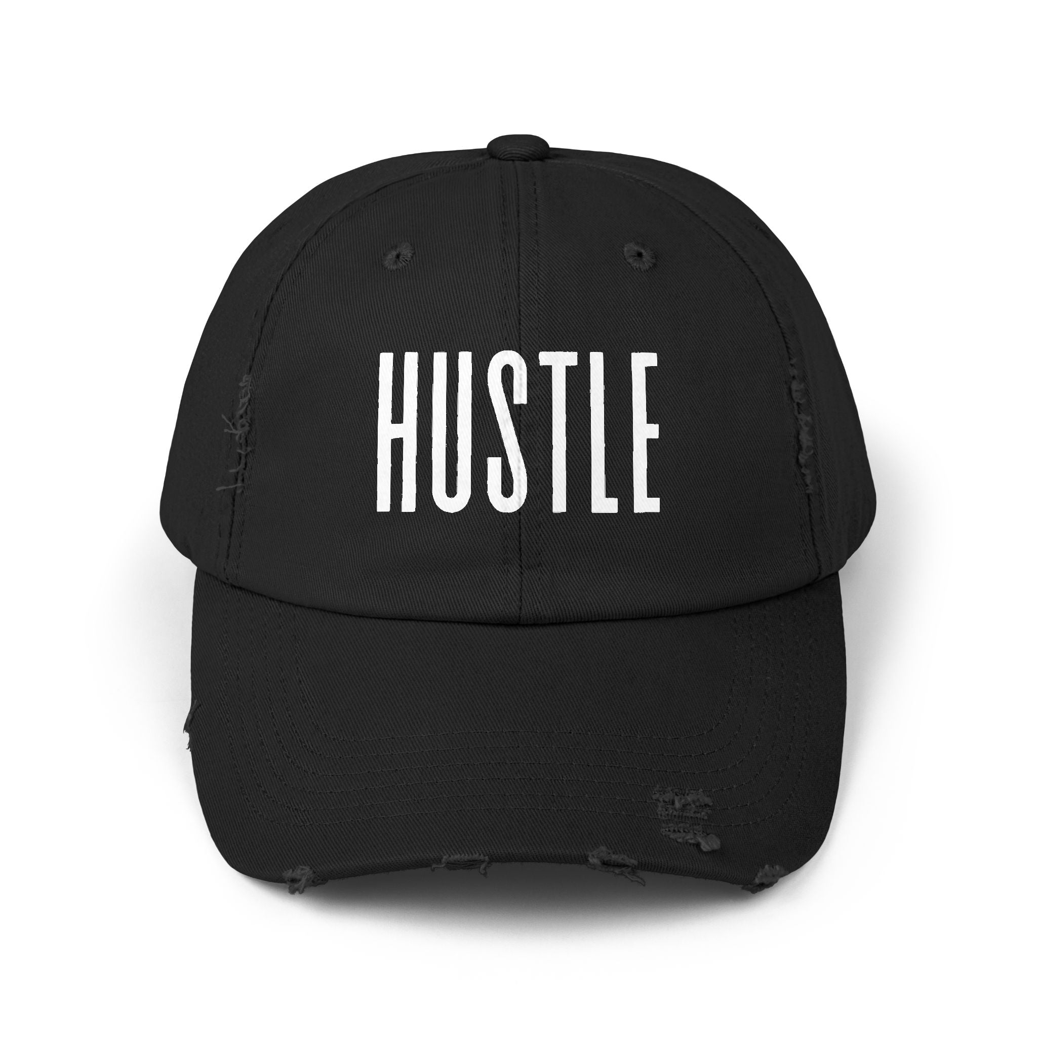 Hustle Distressed Baseball Cap