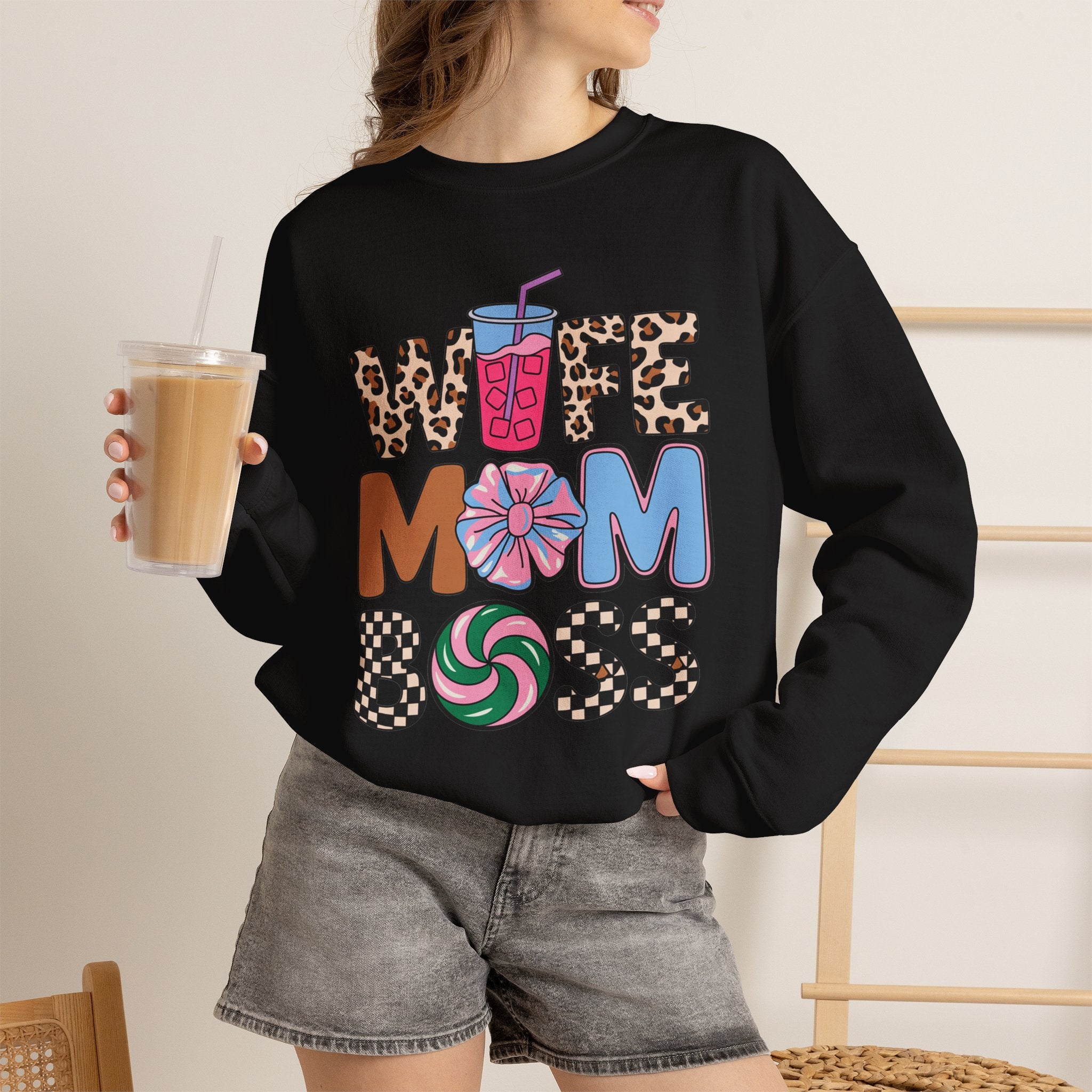 Boss Suite™ Wife Mom Boss Crewneck
