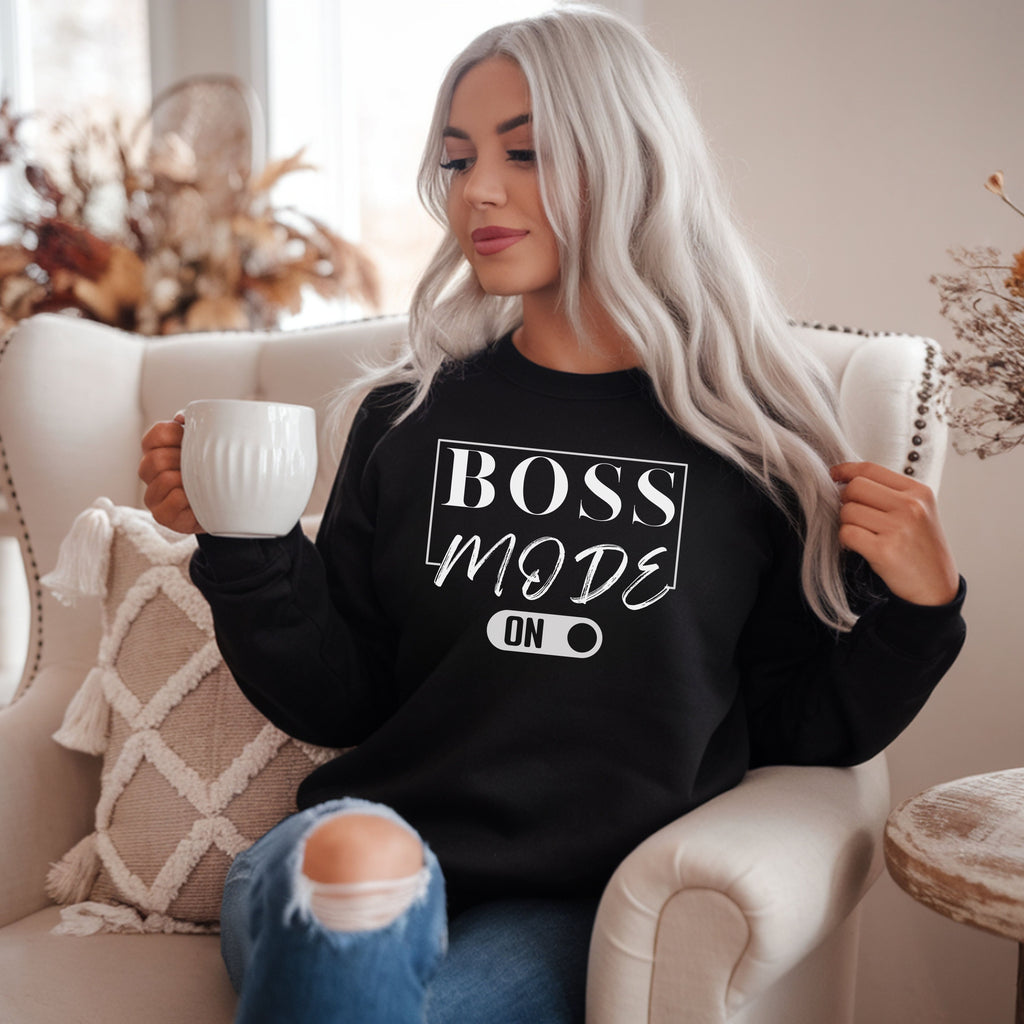 Boss Mode On, Boss Suite™ Crewneck Sweatshirt
