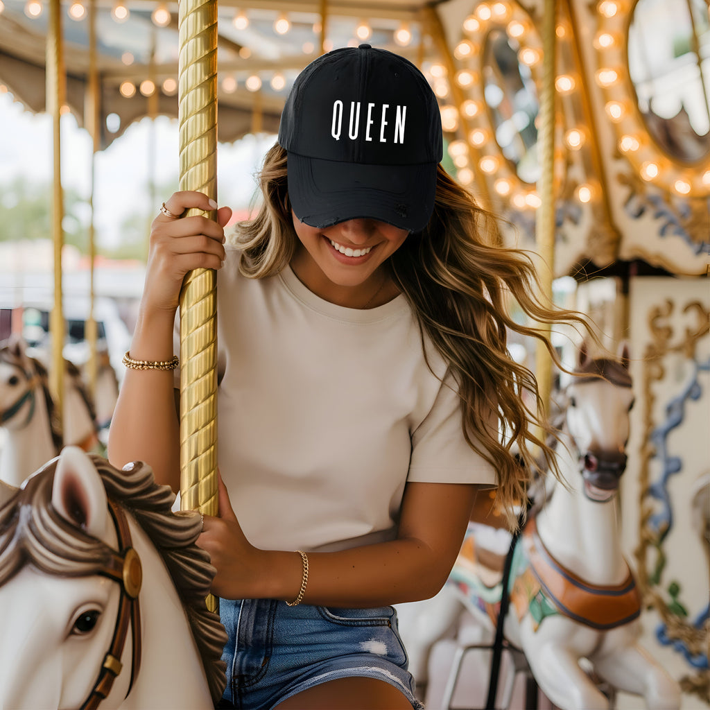 Queen Distressed Cap