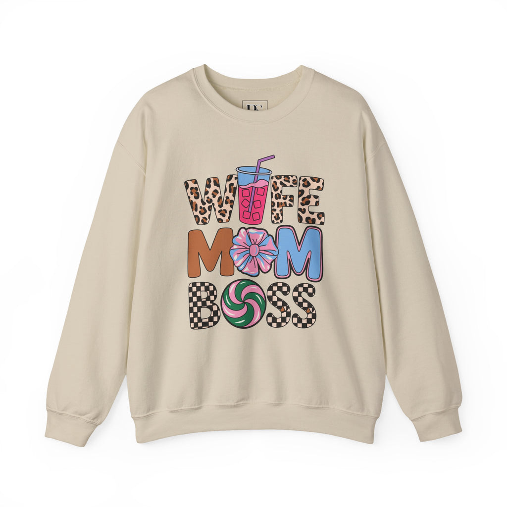 Boss Suite™ Wife Mom Boss Crewneck