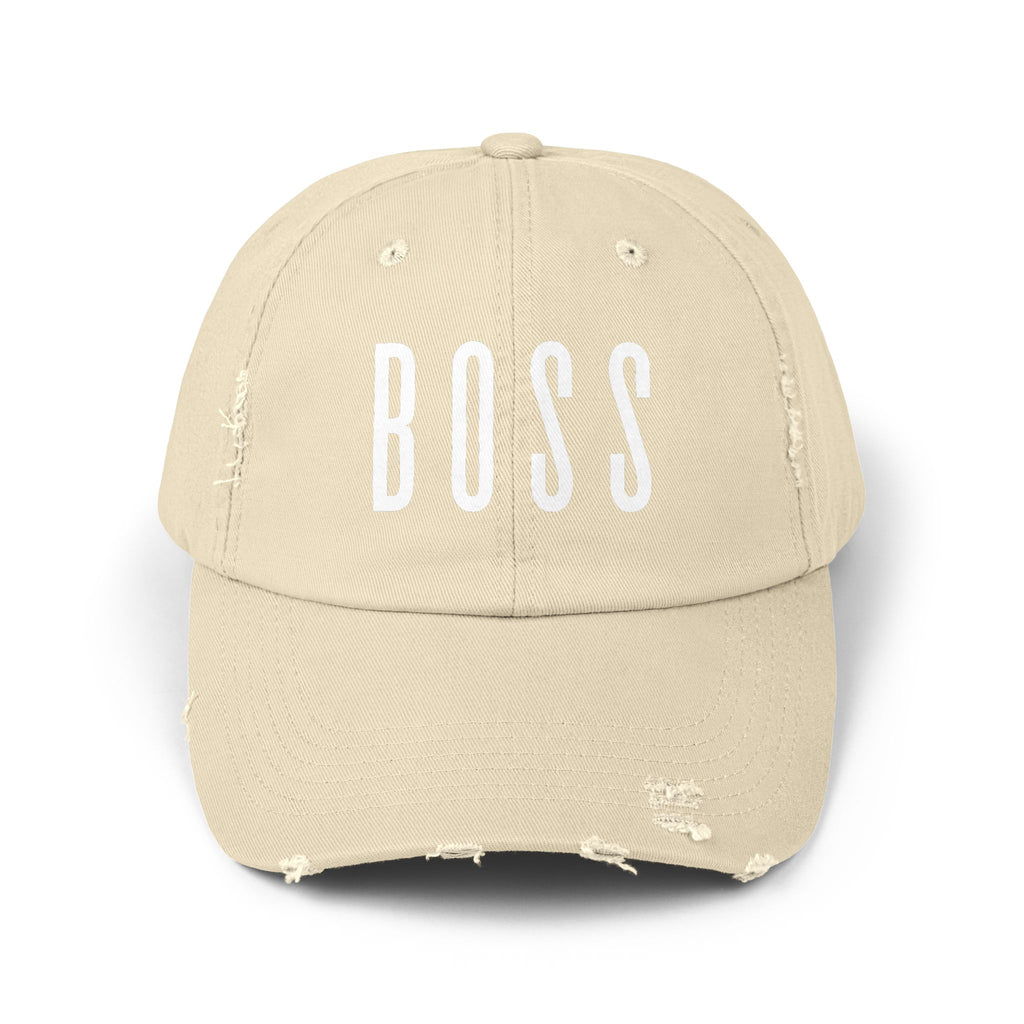 BOSS Distressed Baseball Cap