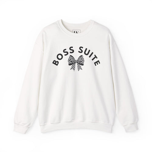 'Boss Suite' Bow Crewneck Sweatshirt