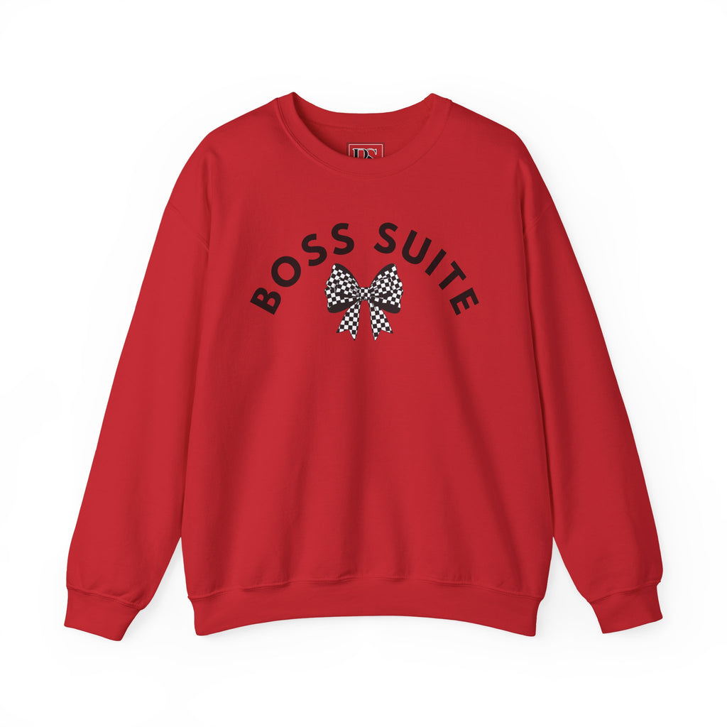 'Boss Suite' Bow Crewneck Sweatshirt